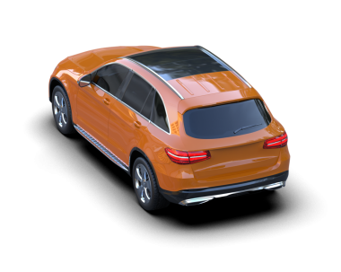 Modern lüks araba beyaz arka planda izole edilmiş.