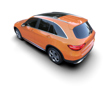 modern turuncu araba beyaz arka planda izole edilmiş.