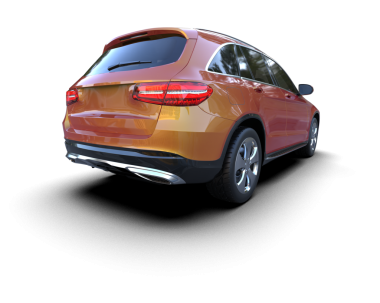 Siyah arka planda modern kompakt araba