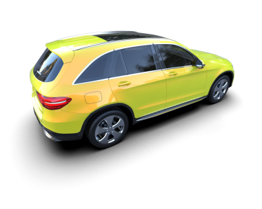 Beyaz arka planda bir araba. Vektör illüstrasyonu