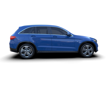 mavi premium SUV arabası beyaz renkte izole edildi