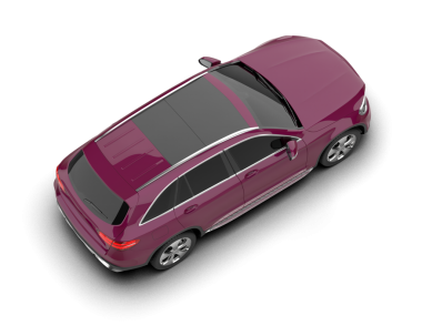 Modern SUV arabası beyaz arka planda izole edilmiş. 3d oluşturma