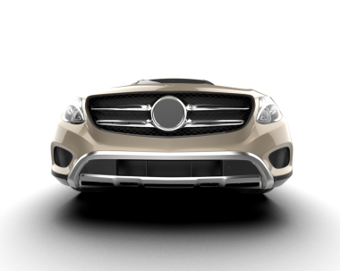 Beyaz arka planda izole edilmiş lüks araba 3 boyutlu görüntüleme