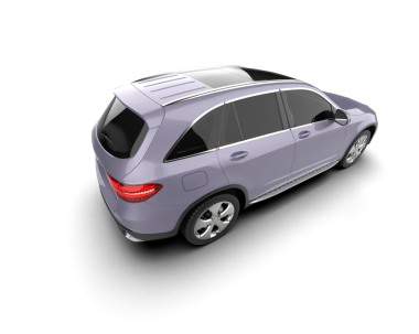 Arka planda izole edilmiş modern lüks araba. 3D görüntüleme - illüstrasyon