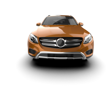 Araba beyaz arka planda izole edilmiş. 3 boyutlu illüstrasyon. yüksek kalite