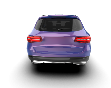 beyaz arka planda modern SUv, 3 boyutlu görüntüleme