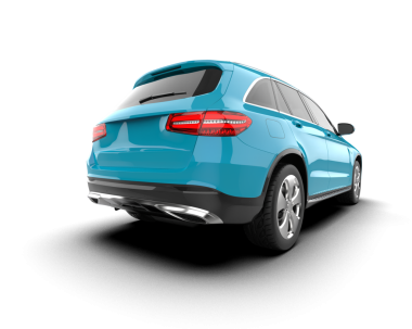 modern SUv beyaz arkaplanda izole edildi. 3 boyutlu görüntüleme