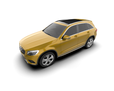 Arka planda izole edilmiş gerçekçi bir SUV aracı. 3D görüntüleme - illüstrasyon