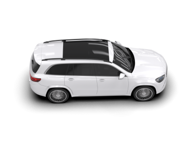 Modern araba. Beyaz arkaplanda 3 boyutlu görüntüleme izole edildi