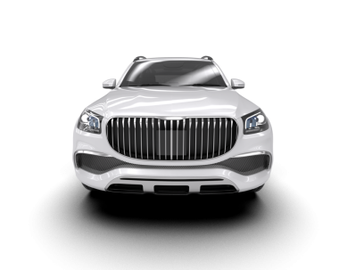 Lüks beyaz araba. 3d oluşturma