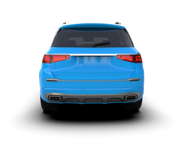 Modern araba arka planda izole edilmiş. 3D görüntüleme - illüstrasyon