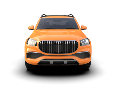 Modern araba arka planda izole edilmiş. 3D görüntüleme - illüstrasyon