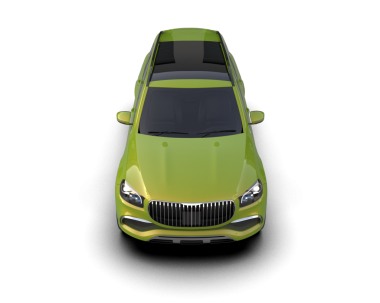 Modern araba beyazda izole edilmiş. 3D görüntüleme - illüstrasyon