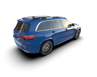 Siyah arka planda modern bir araba. 3d illüstrasyon