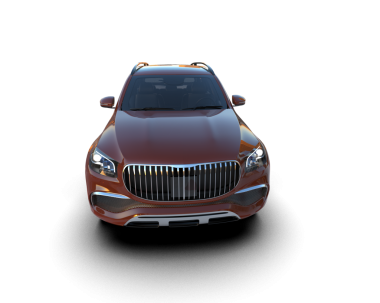 Araç 3-D siyah arka planda izole edildi. 3 d