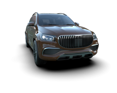 Siyah arka planda modern araba 3 boyutlu görüntüleme