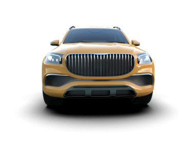 Beyaz arka planda lüks bir araba