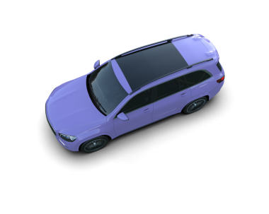 mor modern araba beyaz arkaplanda izole.