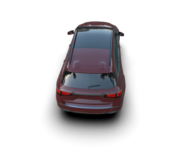 modern araba beyaz arka planda izole edildi. 3 boyutlu çizim - illüstrasyon