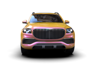 Modern lüks araba siyah arka planda izole edilmiş. 3D oluşturuldu