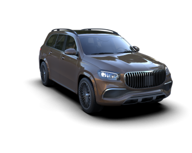 Modern araba arka planda izole edilmiş. 3D görüntüleme - illüstrasyon