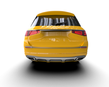 modern araba beyaz arka planda izole edilmiş, gölgesi var..