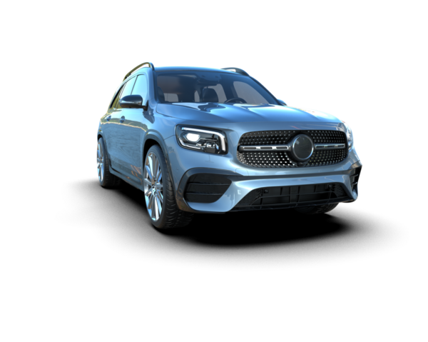 Stüdyo ortamında markasız bir SUV 'un 3 boyutlu çizimi