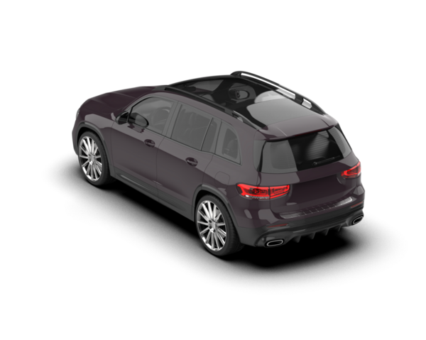 SUV gri arka planda izole edildi. 3d oluşturma