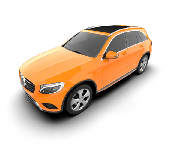 Modern SUV arabası beyaz arka planda izole edilmiş. 3d oluşturma.