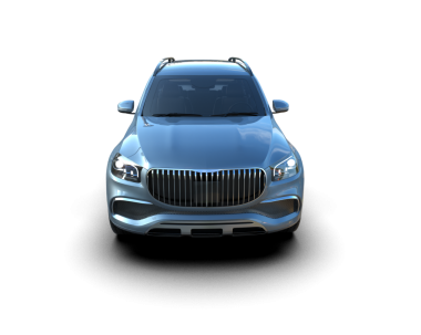 Beyaz arka planda lüks bir araba.