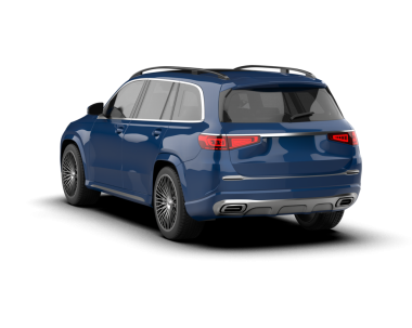 Beyaz arka planda modern SUV arabası. Gölge 3 boyutlu görüntüleme.