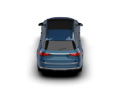 Modern araba beyaz arka planda izole edilmiş. 3d oluşturma