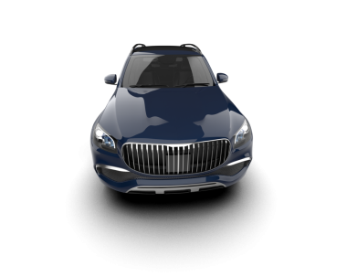 Araba siyaha. yüksek çözünürlüklü 3d