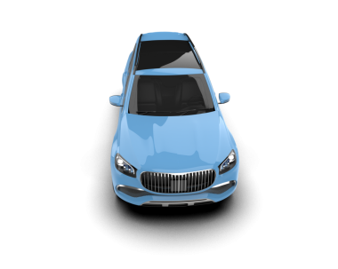 Gerçekçi mavi araba. vektör illüstrasyonu.