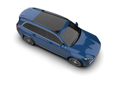 Beyaz arka planda modern bir araba. Yan görünüş. 3d oluşturma