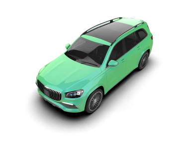 arkaplanda izole edilmiş araba, 3D görüntüleme - illüstrasyon