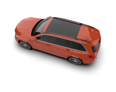 Modern araba beyaz arka planda izole edilmiş. 3d illüstrasyon