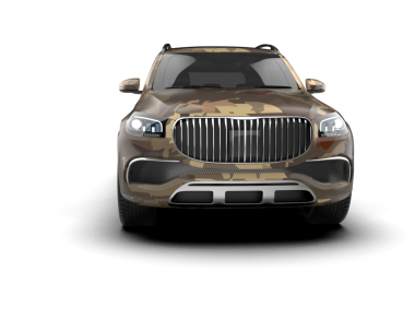 Beyaz arka planda lüks bir araba, 3 boyutlu.