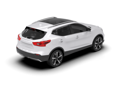 Modern SUV beyaz arka planda izole edildi. 3d oluşturma.