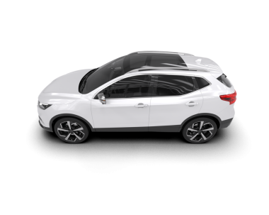 beyaz arkaplanda modern SUv