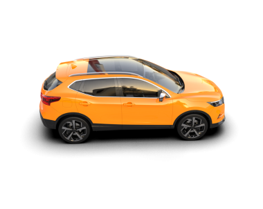 turuncu modern araba - hatchback 3D görüntüleme