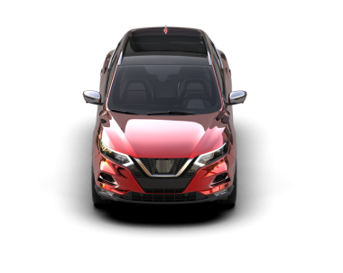 Kırmızı araba beyaz arka planda izole edilmiş. yan görünüm - 3d görüntüleme