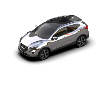 Araba beyaz arka planda izole edilmiş. 3d oluşturma