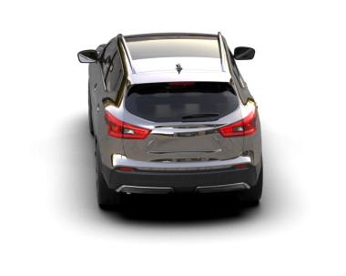 arkaplandaki araba, 3 boyutlu görüntüleme.