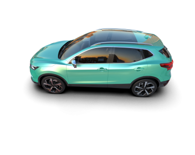 araba beyaz arkaplanda izole edildi