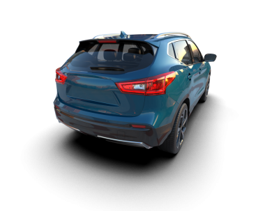 Arkadaki araba, kırpma yolu ile.