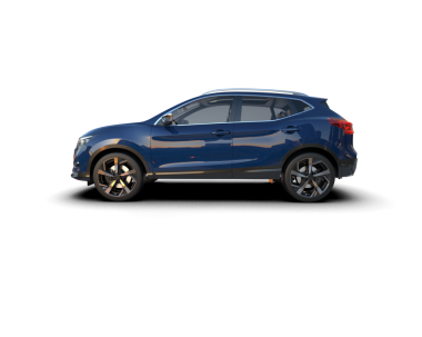 Bir markanın 3 boyutlu görüntülemesi - daha az jenerik SUV arabası siyah üzerine izole edildi