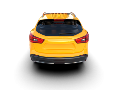 Beyaz arka planda izole edilmiş lüks bir araba. 3D görüntüleme. resimleme