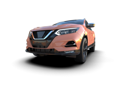 Arka planda güzel ve parlak renkli bir spor arabanın koyu bir arka planı var..