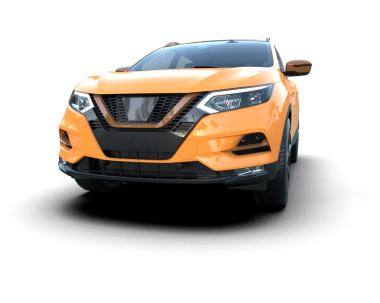 Beyaz arka planda modern bir araba. 3d oluşturma